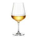 Copa de vino 450 ml de vidrio transparente con relieve y pie alto